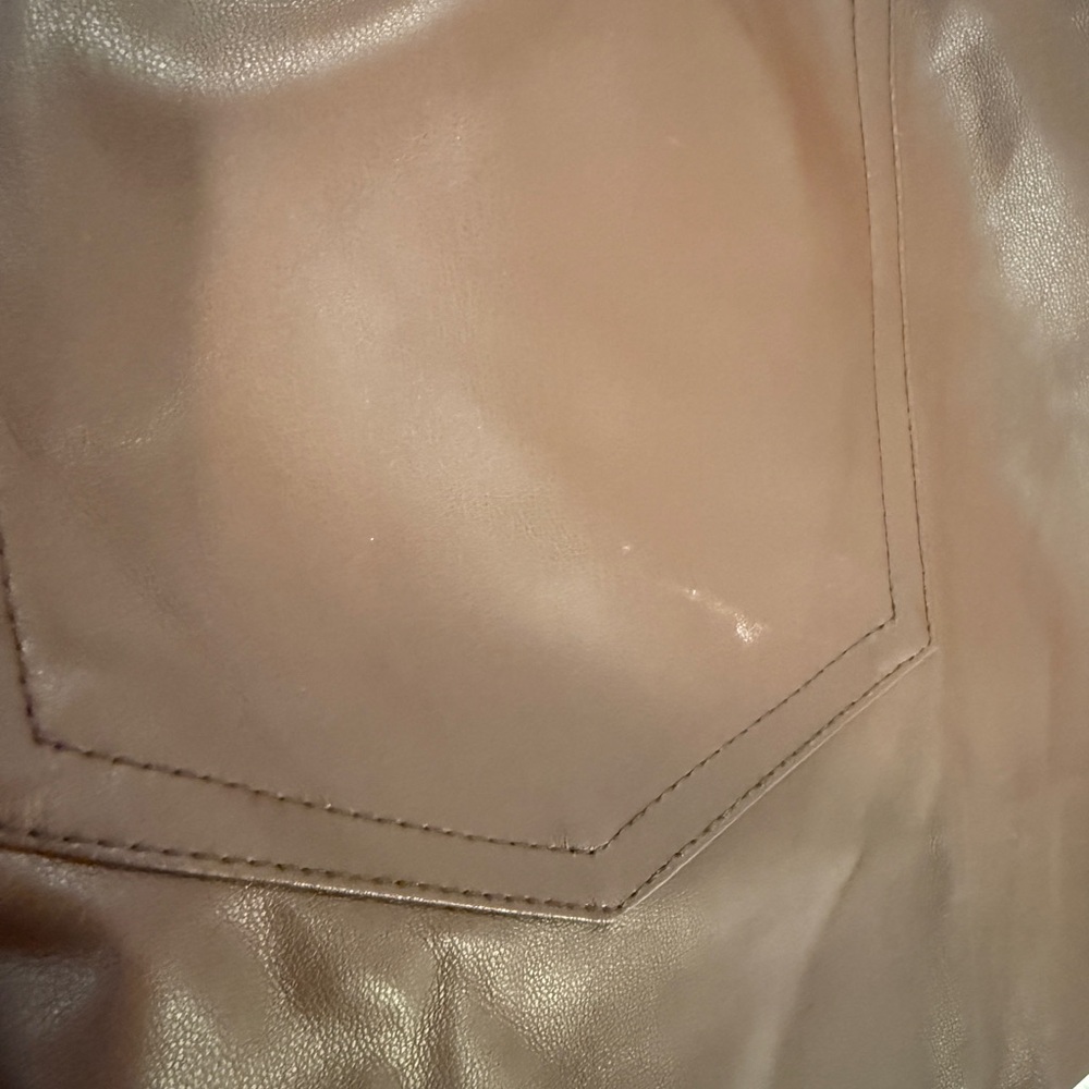 Leather shorts brown 26 WeWoreWhat - Picture 2 of 4